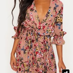 Nude Floral Dress PLT. Never worn